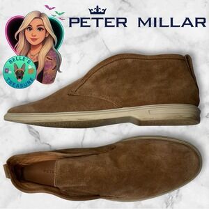 Peter Millar Excursionist Mens Boots US 10.5M Brown Suede Chukka Boots MA22RF07